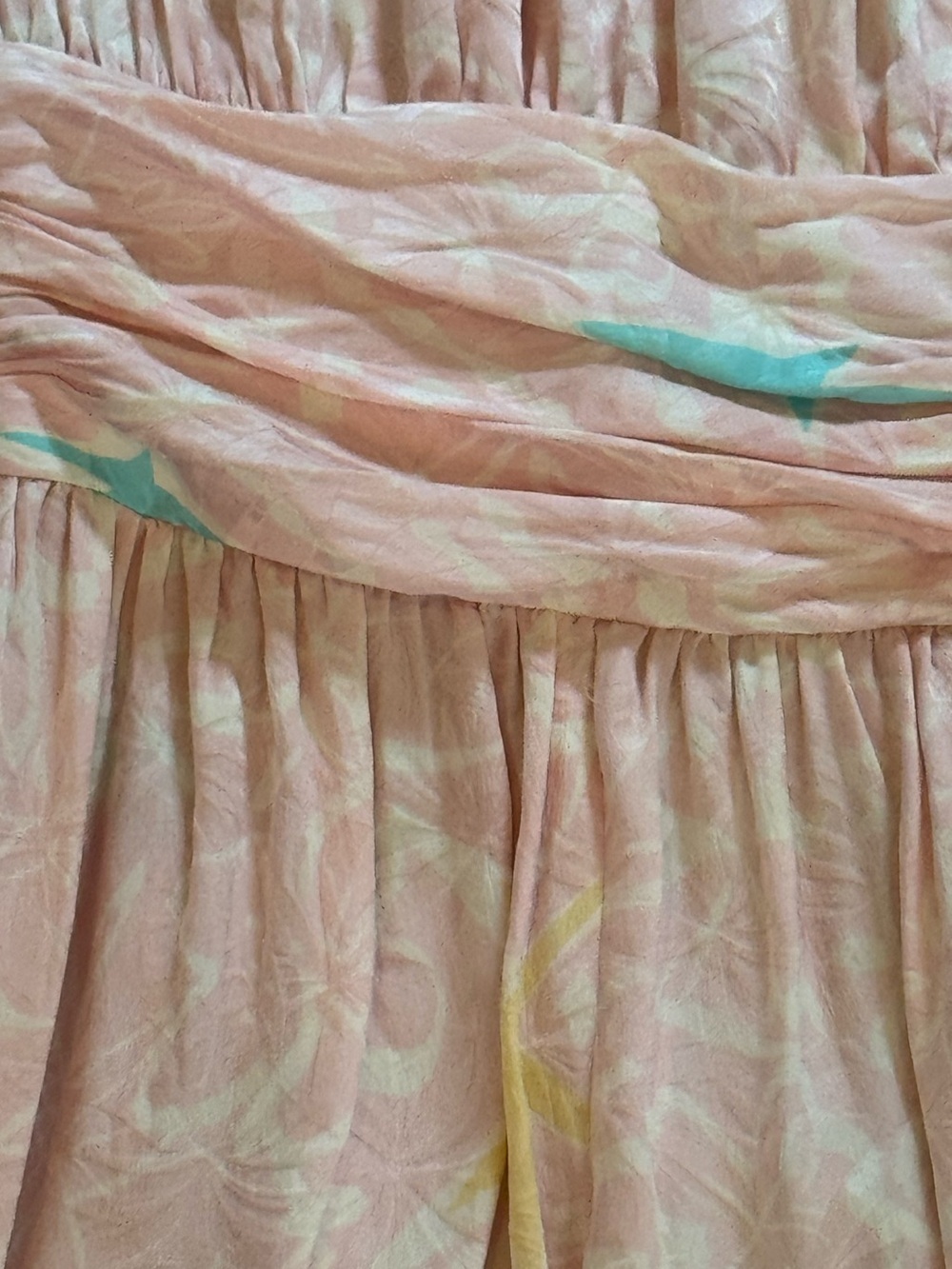 Vintage 80s Silks St. Gillian 100% silk midi dress pink pastels Extra Small (XS) - Picture 10 of 13